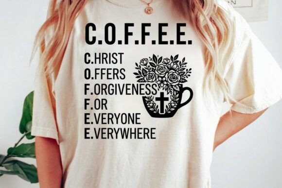 Christian Coffee Faith Acronym T-Shirt Designs