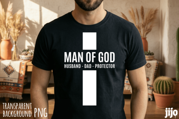 Christian God Husband Dad PNG T-Shirt Designs