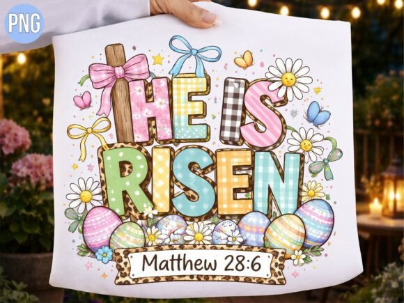 Christian He is Risen Easter Verse PNG