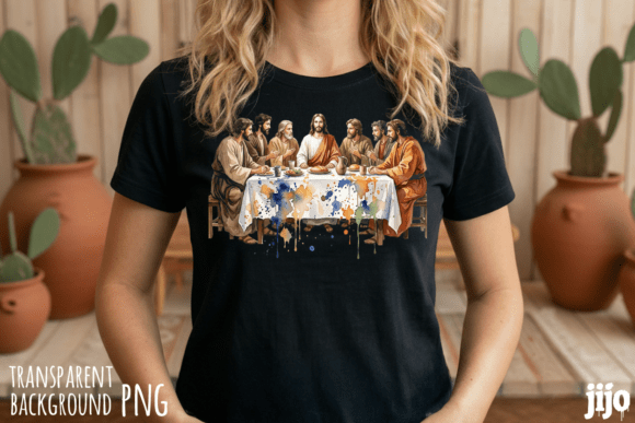 Christian Jesus Disciples Lastsupper PNG T-Shirt Designs