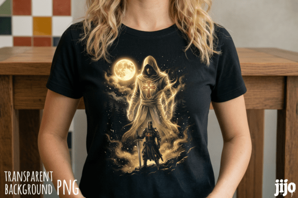 Christian Knight Templar Sword PNG for T-Shirt Designs