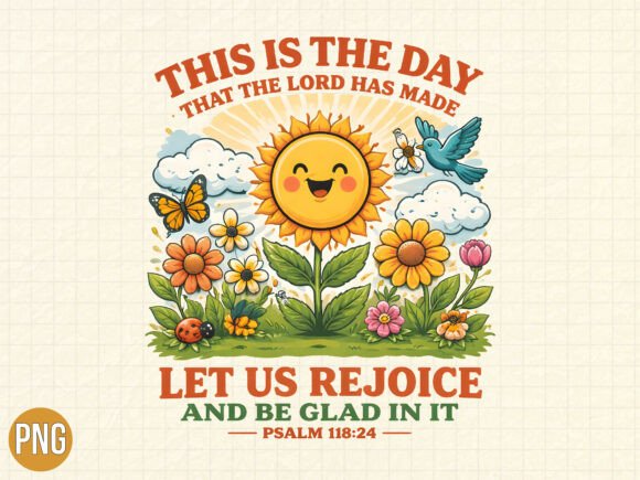 Christian This is the Day Sunflowers PNG T-Shirt Designs