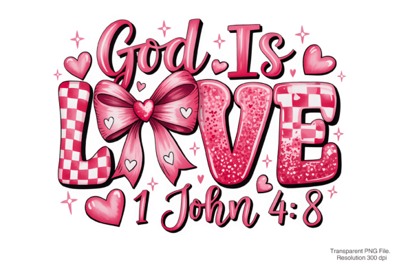 God is Love PNG: Christian PNG for T-Shirt Designs