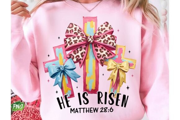 He is Risen PNG Christian Easter PNG for T-Shirt Designs