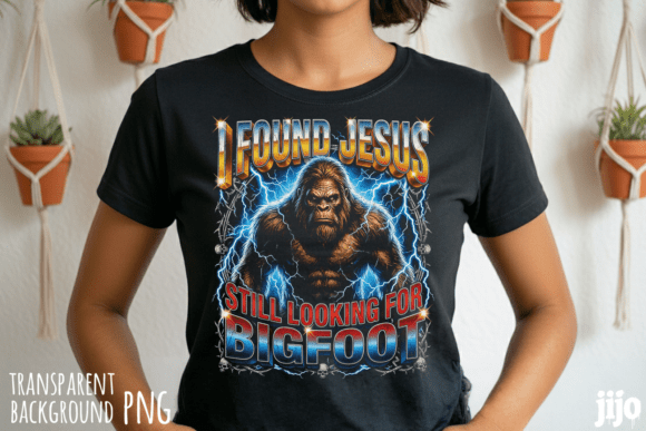 Jesus Bigfoot Christian Sasquatch PNG T-Shirt Designs