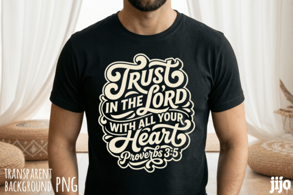 Jesus Christian Proverbs Trust PNG T-Shirt Designs