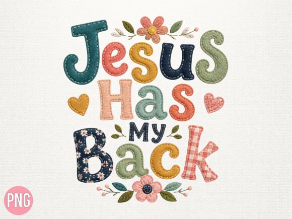 Jesus Has My Back Faith PNG Shirt & T-Shirt Designs