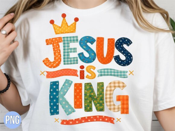 Jesus is King Crown Faith PNG for T-Shirt Designs