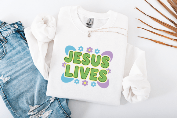 Jesus Lives - Retro Easter T-Shirt Designs