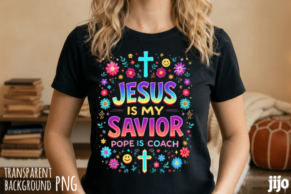 Jesus Savior Christian Cross PNG for T-Shirt Designs