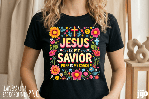 Jesus Savior Pope Christian PNG T-Shirt Designs