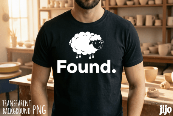 Sheep Christian Found Religious PNG for T-Shirt Designs