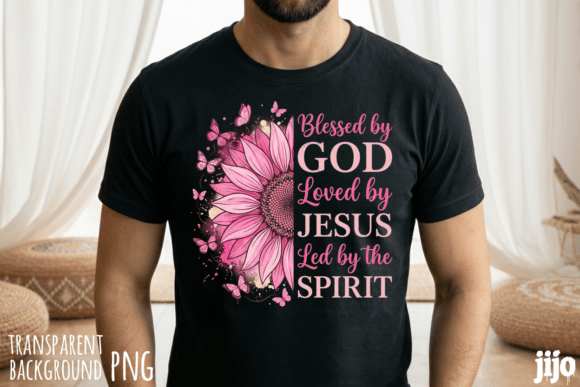 Sunflower Butterflies God Jesus PNG T-Shirt Designs