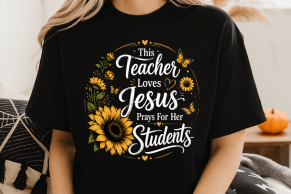 Teacher Loves Jesus Faith School PNG T-Shirt Designs